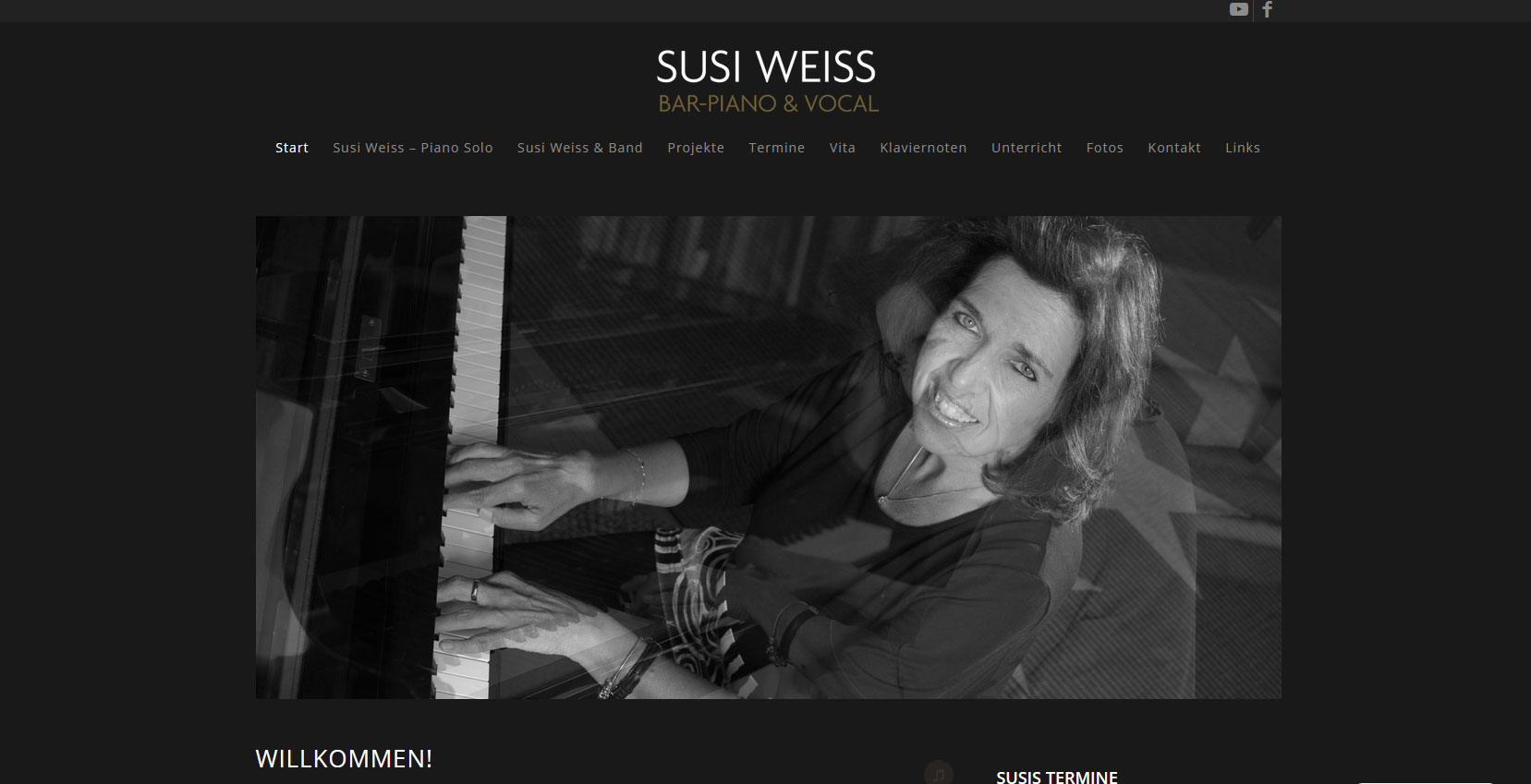 Webdesign & Umsetzung für Susi Weiss Pianistin